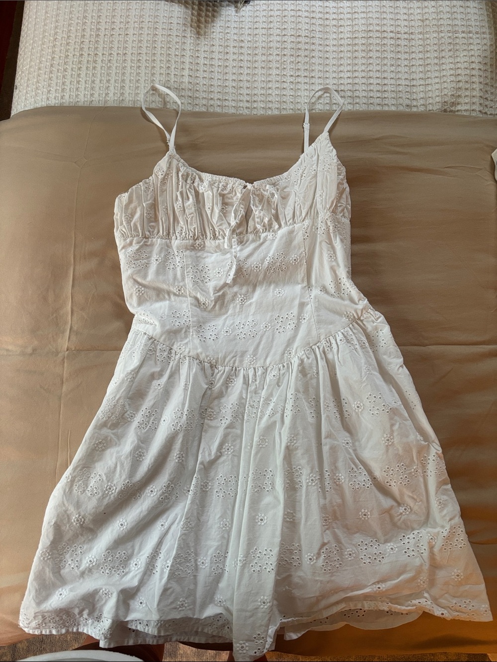 Zara White Eyelet Mini Dress